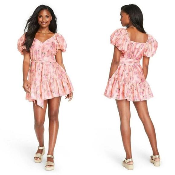 Loveshackfancy x Target Cecile Puff Sleeve Mini Dress Floral Babydoll Size 6 - Picture 2 of 13